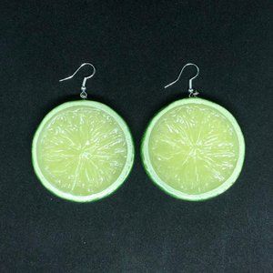 Lime Slices Drop Earrings